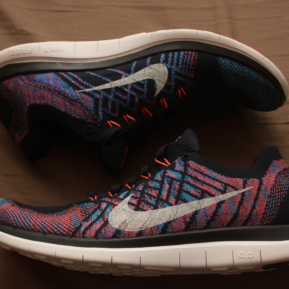 Nike Free 4.0 Flyknit Running Shoes Dark Obsidian